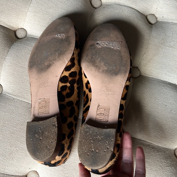 J Crew Pony Hair Leopard Print Ballet Flats with Bow - Picture 4 of 4